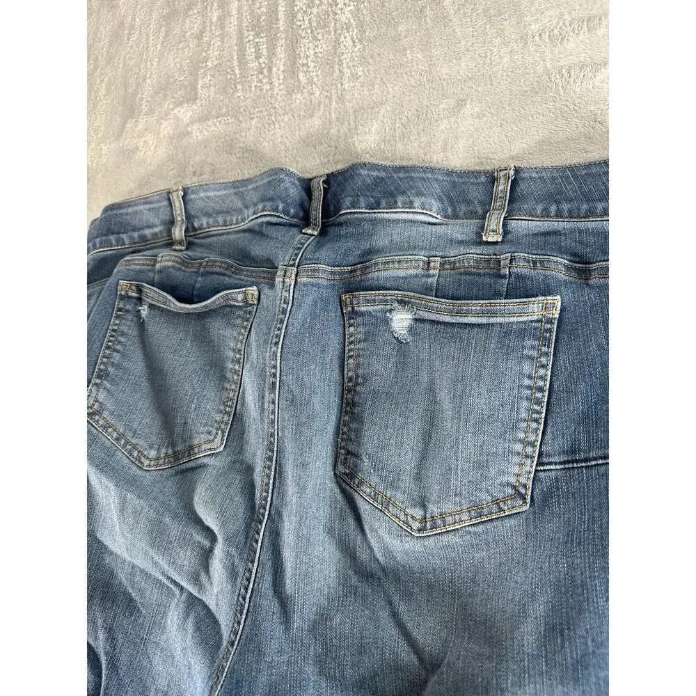 Torrid Bombshell Skinny Premium Stretch High-Rise Destructed Jean